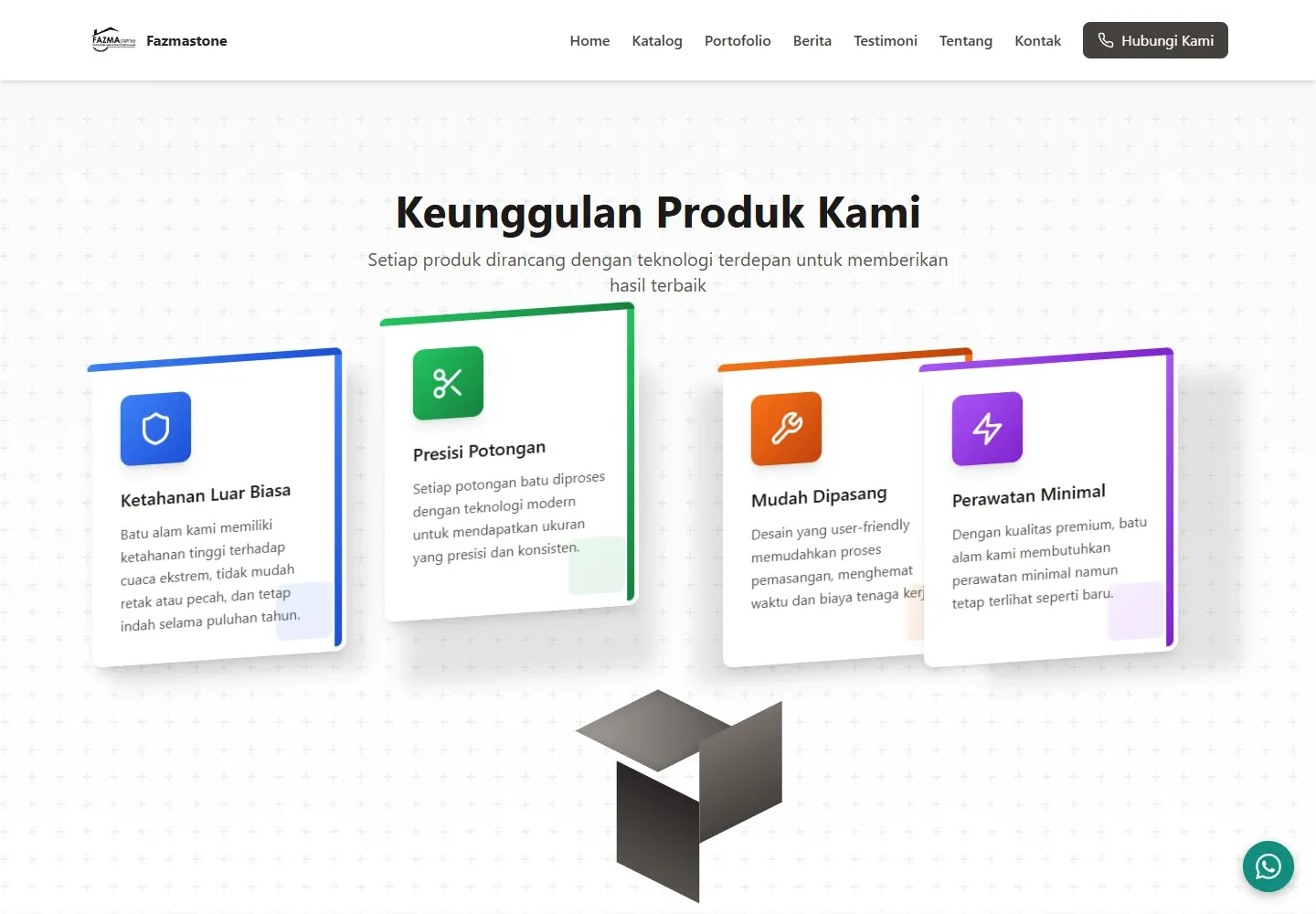 Batu Alam Supplier: Bagian beranda Batu Alam Supplier, tampilan desktop pertama.