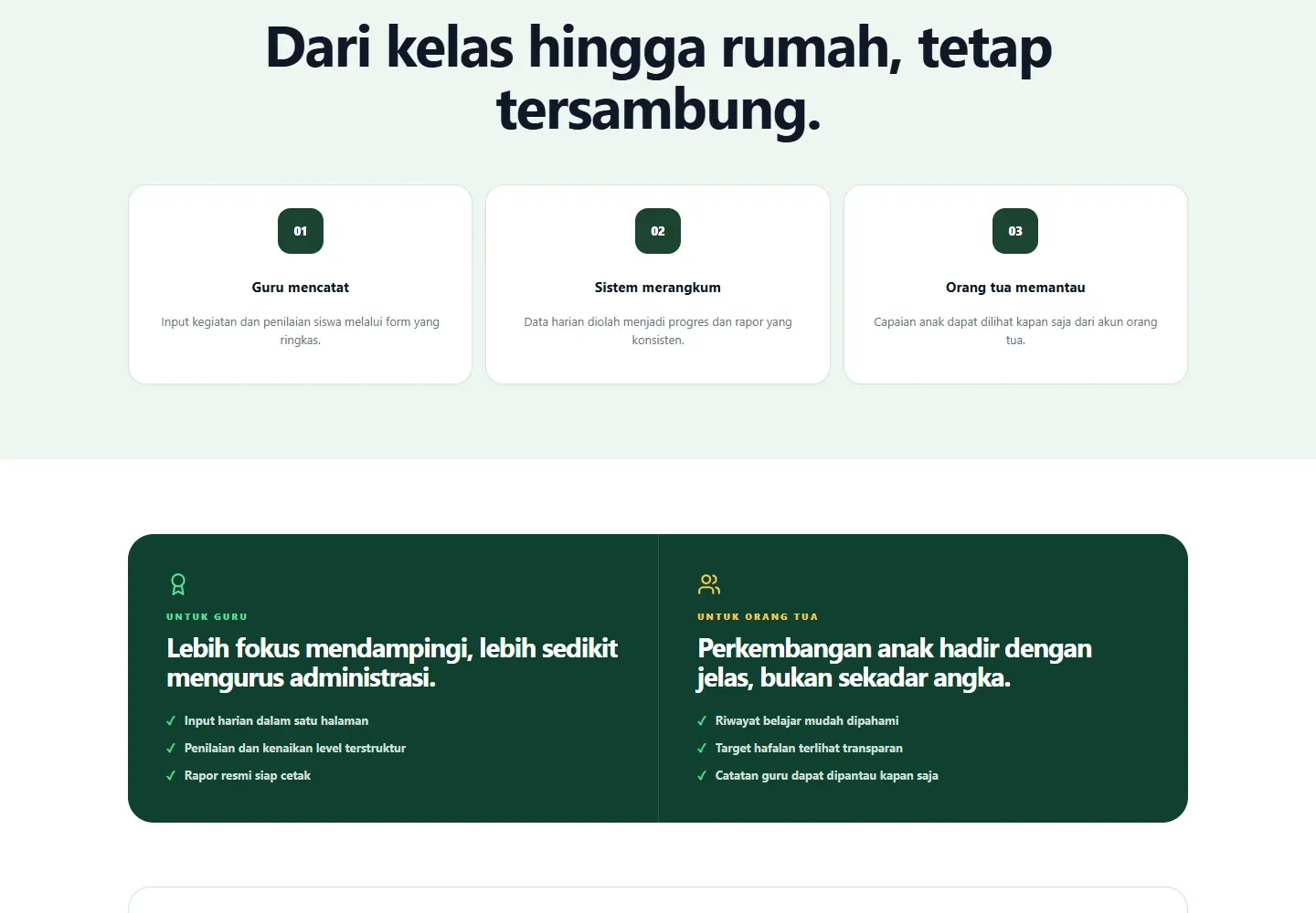 Ngaji Yuk!: Bagian beranda Ngaji Yuk!, tampilan desktop kedua.